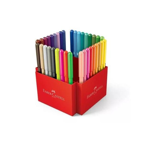 Caneta Hidrográfica Vai E Vem 36 Cores Faber-Castell