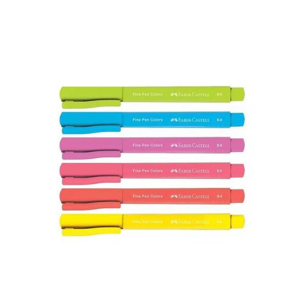 Kit Canetas Fine Tropical 6 Cores - Faber Castell