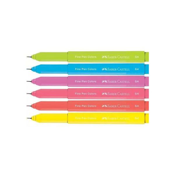 Kit Canetas Fine Tropical 6 Cores - Faber Castell
