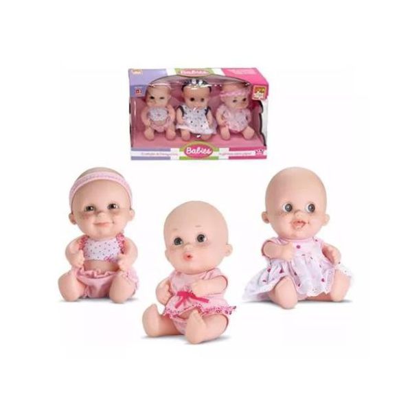 Boneca Trigêmeas Expressões Sortidas - Bee Toys