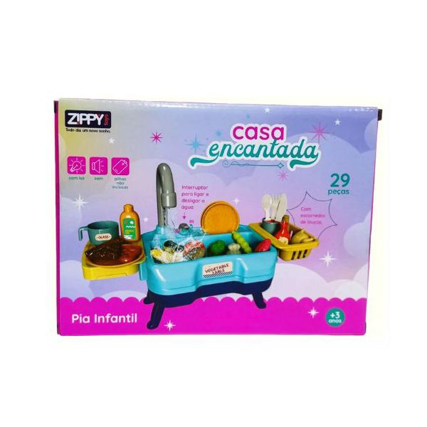 Pia Infantil Casa Encantada com 29 Peças - Zippy