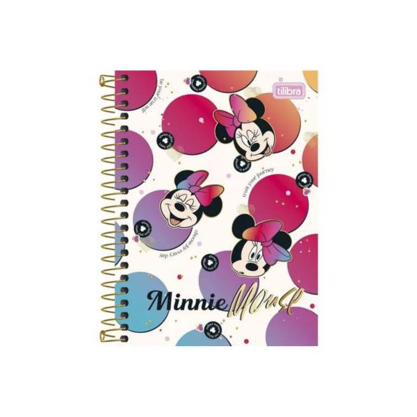 Caderno Espiral 1x1 Minnie Connect Tilibra 