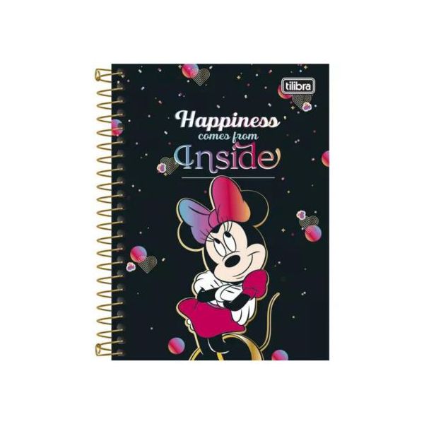 Caderno Espiral 1x1 Minnie Connect Tilibra 
