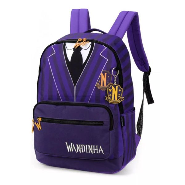 Mochila nfantil Wandinha Roxa Luxcel