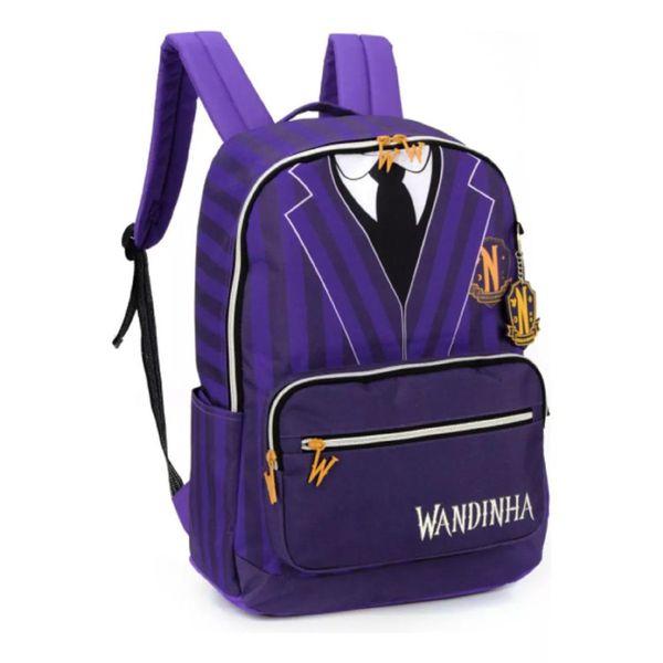 Mochila nfantil Wandinha Roxa Luxcel