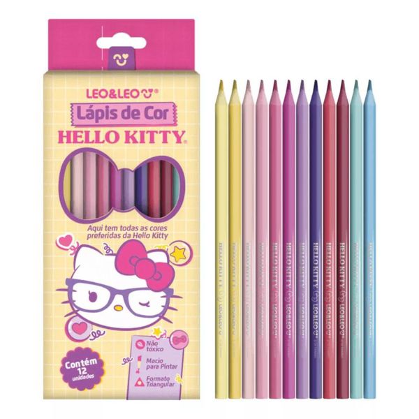 Lápis de Cor 12 Cores Hello Kitty Leo&Leo.