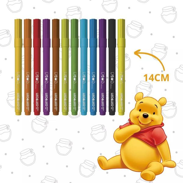 Kit de Canetinhas Hidrográficas Ursinho Pooh Leo & Leo