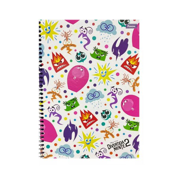 Caderno Espiral Cd 1x1 80f Divertida Mente Foroni