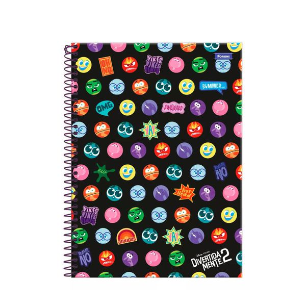 Caderno Espiral Cd 1x1 80f Divertida Mente Foroni