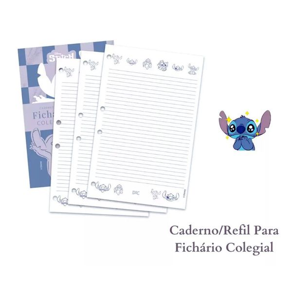 Bloco Refil para Fichário A5 Stitch – 96 Folhas DAC