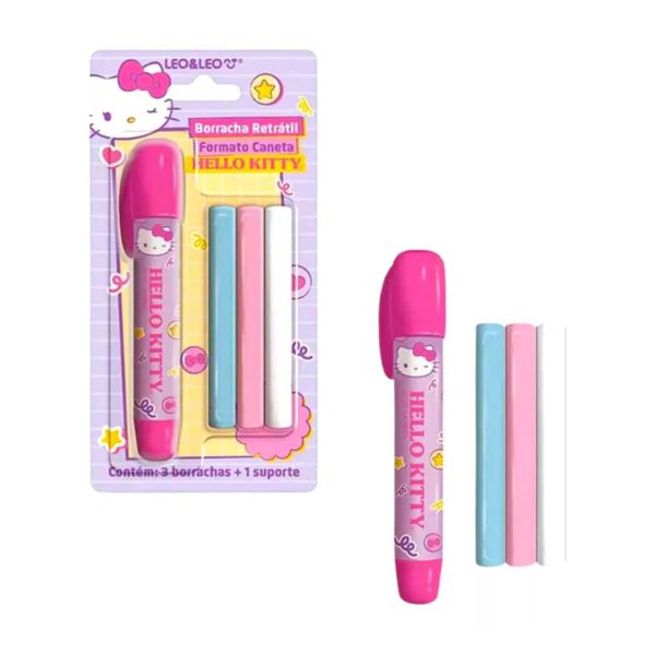  Caneta Borracha Hello Kitty Leo e Leo