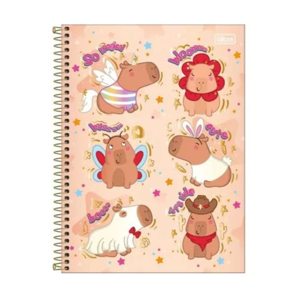 Caderno Espiral Uni. 10 Matérias Capyclub 160 Folhas Tilibra