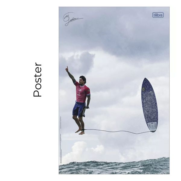 Caderno Espiral Capa Dura Uni. 10 Matérias Gabriel Medina Tilibra