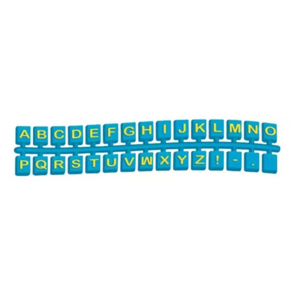 Tesoura Escolar com Kit Alfabeto Azul Acrilex 