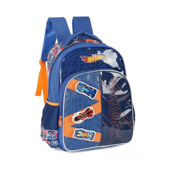 Mochila Escolar Hot Wheels Azul Luxcel