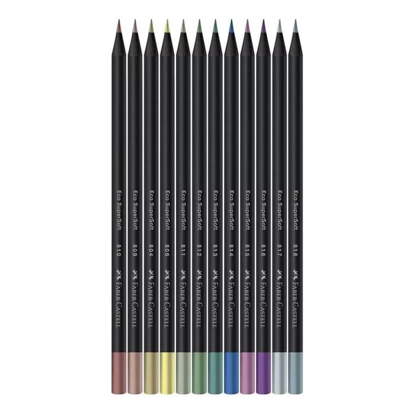 EcoLápis Supersoft C/12 Cores Metálicas Faber Castell