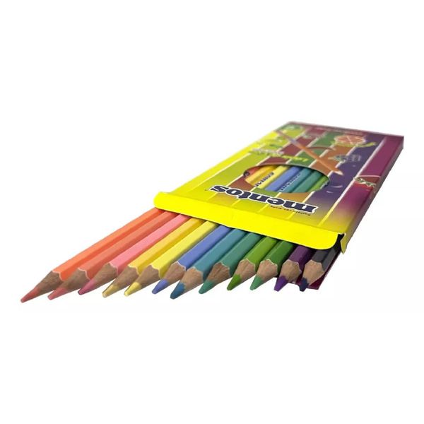 Lápis de Cor Neo-Pen Mentos 12 Cores Compactor