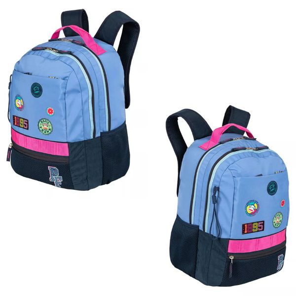 Mochila de Costas Paul Frank Patches Azul/Pink Sestini