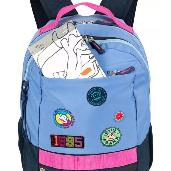 Mochila de Costas Paul Frank Patches Azul/Pink Sestini