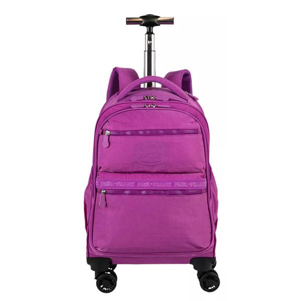  Mochila Com Rodinha Paul Frank Orquídea da Sestini