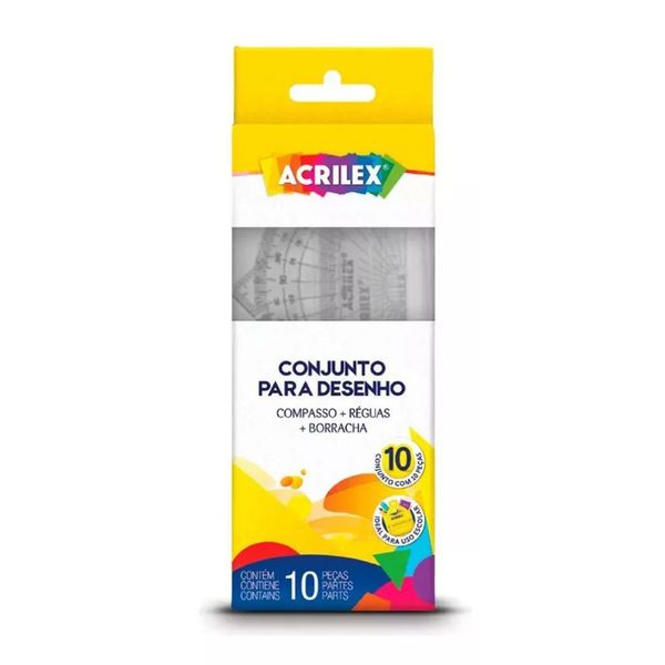 Kit de Desenho Geométrico Azul Acrilex