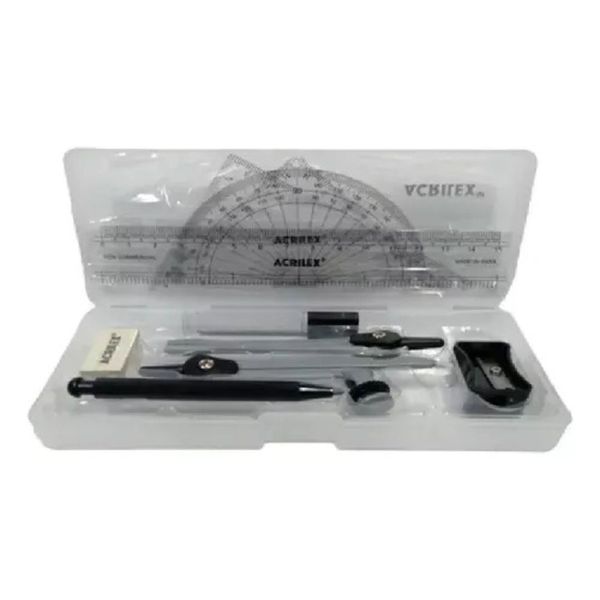 Kit de Desenho Geométrico Azul Acrilex