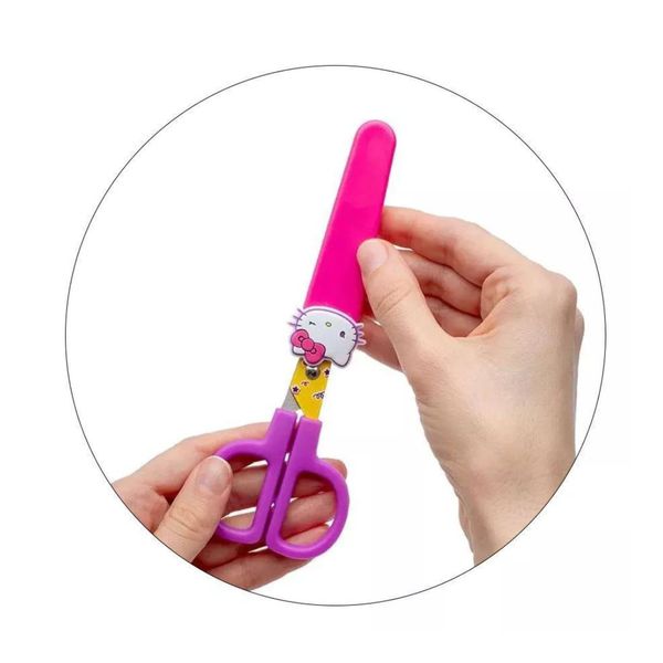  Tesoura Escolar 13cm Hello Kitty Leo e Leo