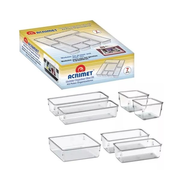 Kit de Organizadores Modulares C/ 7 Peças Acrimet