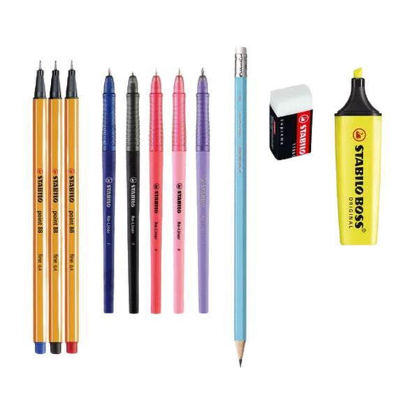 Kit Stabilo Escrever, Desenhar e Pintar com 11 Peças Stabilo
