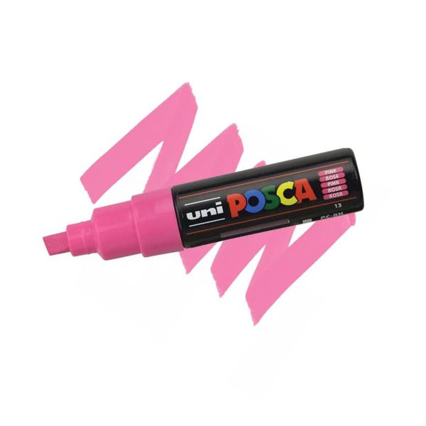Marcador Multiuso Posca PC-8K Rosa Fluorescente Uni-ball