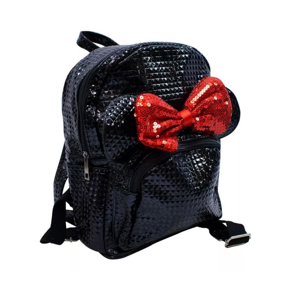 Mochila Feminina Minnie Preta Vernizada Taimés
