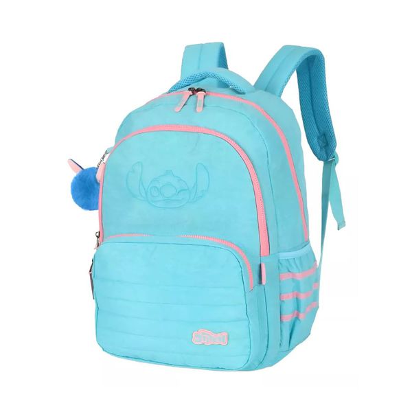 Mochila De Costas Juvenil Stitch Turquesa Luxcel