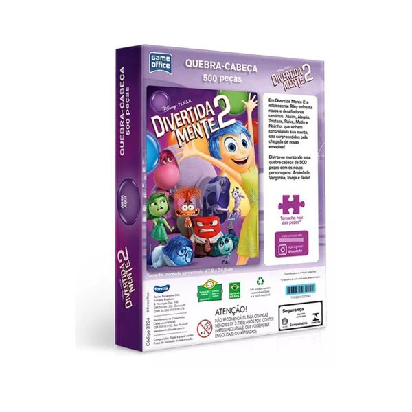 Quebra-Cabeça 500 Peças Divertida Mente 2 Toyster