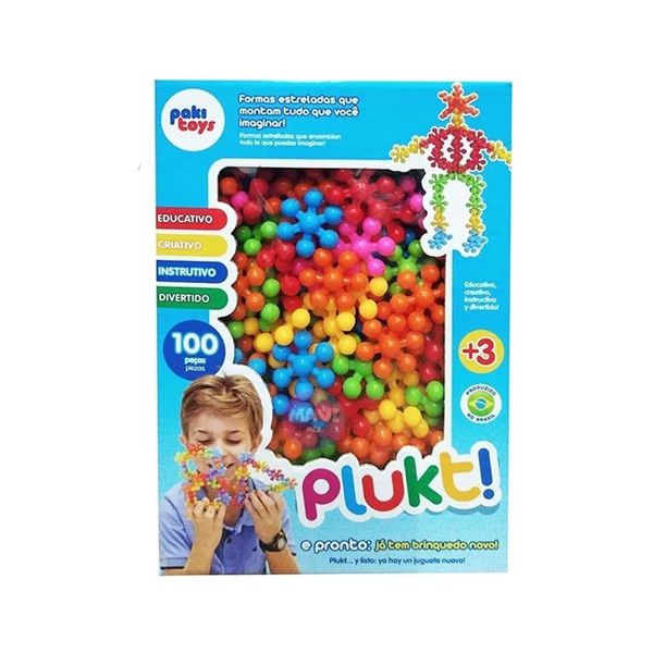 Brinquedo Montar Plukt Estrelas 100 Peças Pakitoys