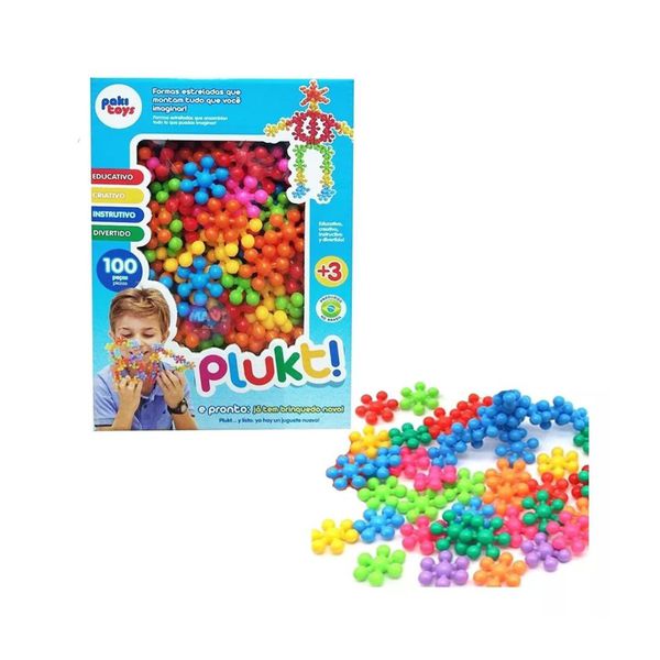 Brinquedo Montar Plukt Estrelas 100 Peças Pakitoys