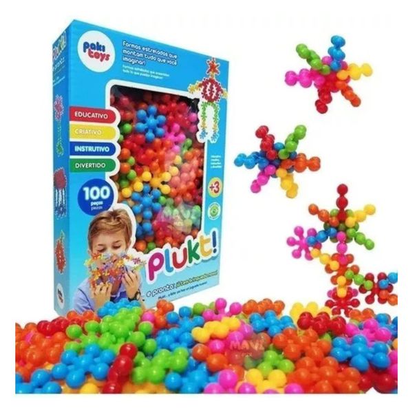 Brinquedo Montar Plukt Estrelas 100 Peças Pakitoys