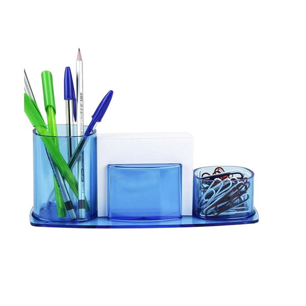 Porta Lápis/Clips/Lembrete Azul Acrimet