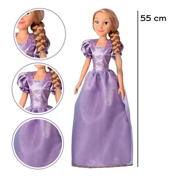 Boneca Rapunzel Mini My Size 55cm Baby Brink 