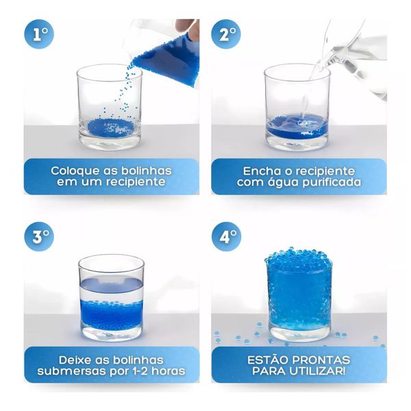 Refil Xniper Bolinha de Gel Azul 10.000 Unidades Polibrinq