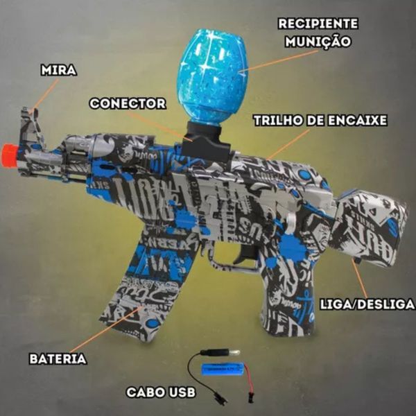 Xniper Lançador De Bolinha De Gel Cyber Hunter Polibrinq