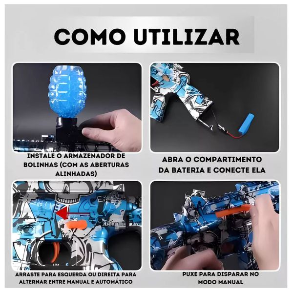 Xniper Lançador De Bolinha De Gel Cyber Hunter Polibrinq