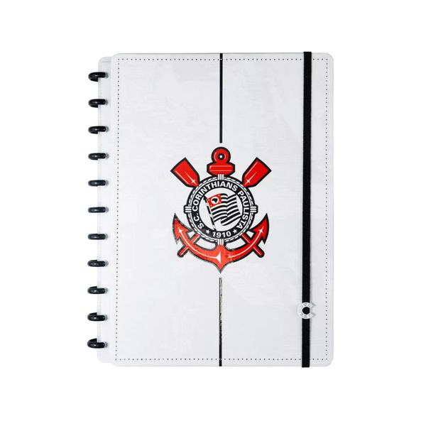  Caderno Inteligente Corinthians Grande Branco Oficial
