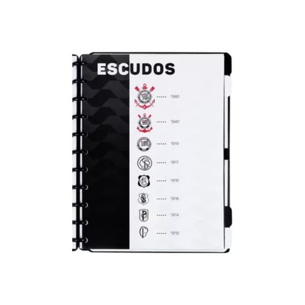 Caderno Inteligente Corinthians Grande Branco Oficial