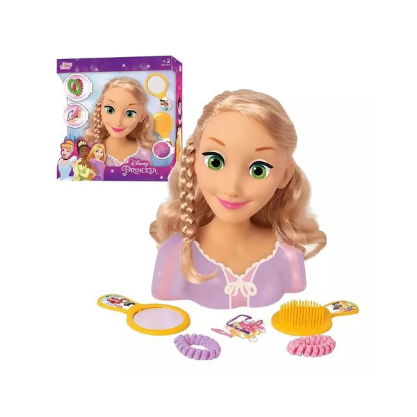 Boneca Rapunzel Busto Styling Head Princesas Disney Nova Brink