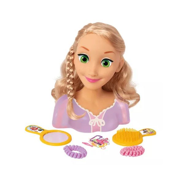 Boneca Rapunzel Busto Styling Head Princesas Disney Nova Brink