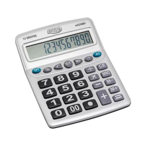 Calculadora De Mesa 12 Dig. Prata BRW