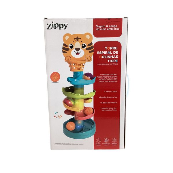 Torre Espiral de Bolinhas Tigre Zippy Toys