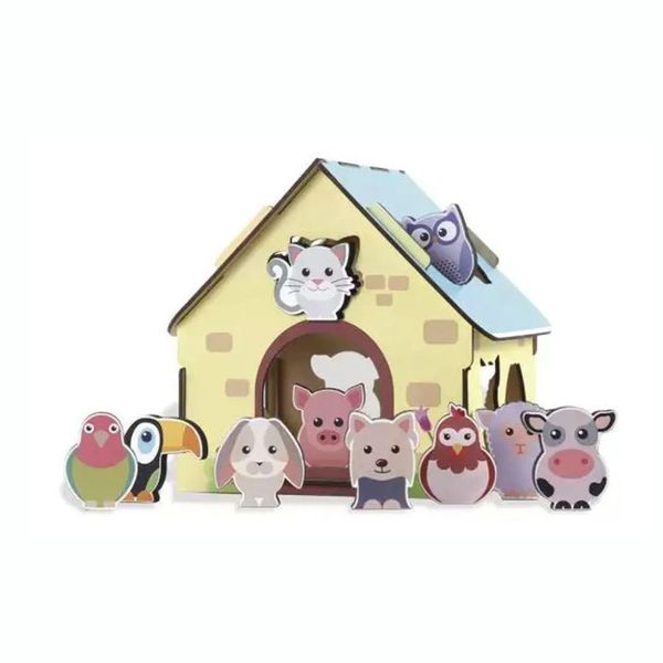  Passa Figuras Animais da Fazenda 17 Peças Babebi 