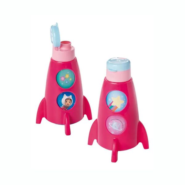 Garrafa Infantil Foguete Casa Mágica da Gabby 320ml Plasútil