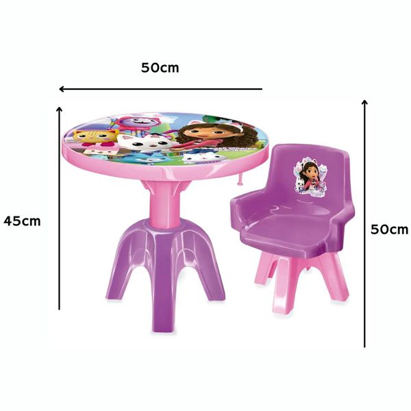 Mesa e Cadeira Casa Mágica Gabby Líder Brinquedos